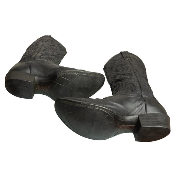 Men\'s Black Leather Ariat Heritage R Toe Western Cowboy Boots 34770 - 9EE main image 6